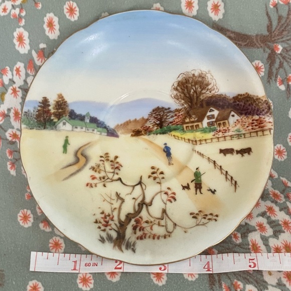 Sale* Lefton Handpainted Saucer * Numbered and named “Autumn” - Picture 2 of 3